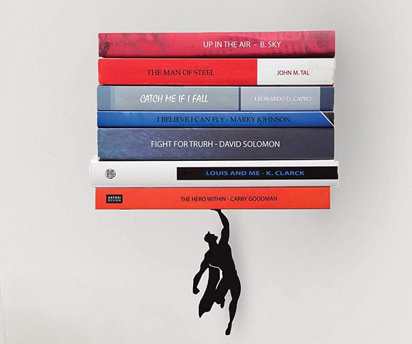 Metal Superhero Floating Bookshelf