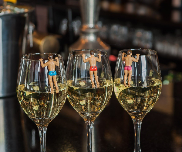 Fred Drinking Buddies Wine Glass Charms