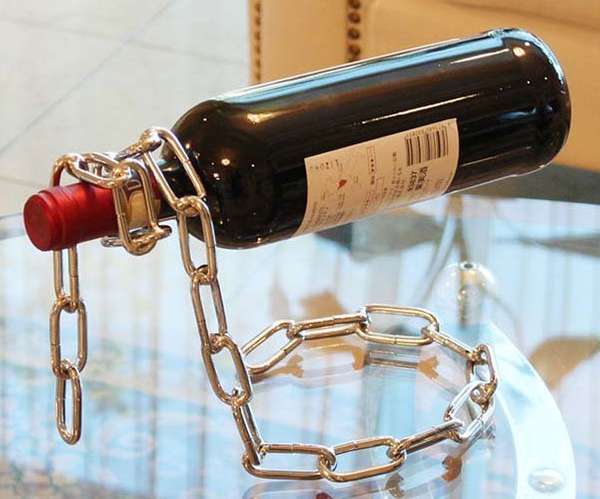 Magic Metal Chain Wine Bottle Holder