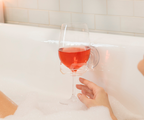 Sip Caddy Bath Wine Glass Holder