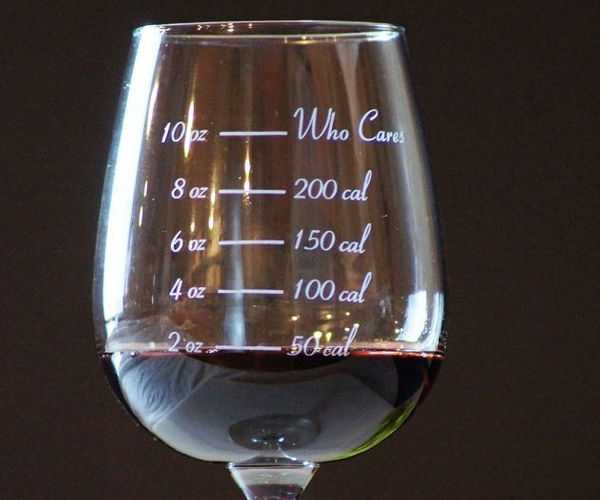 The Calorie Counting Wine Glass