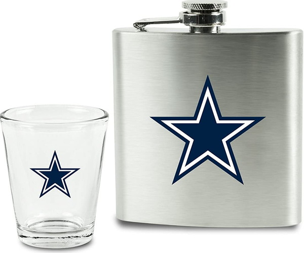 NFL Shot Glass and Flask Set