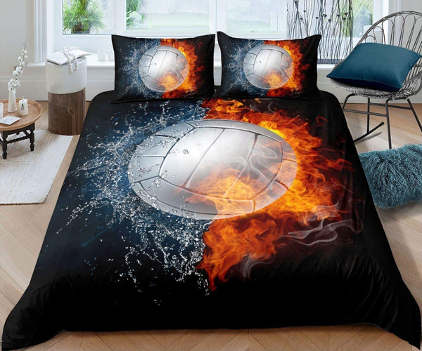 Fire and Water Volleyball Comforter Set