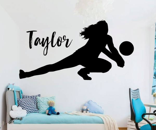 Personalized Volleyball Vinyl Wall Decal