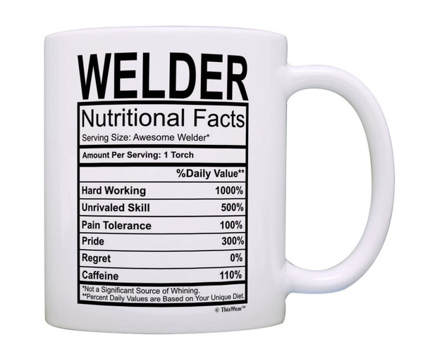 Welder Nutritional Facts Mug