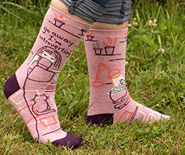 Go Away I'm Introverting Socks