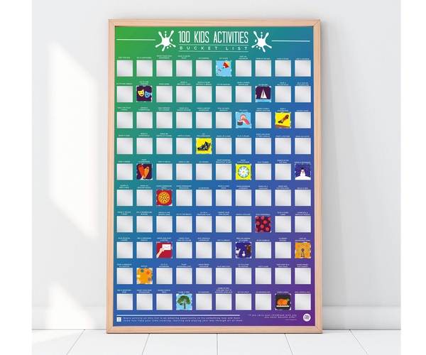 100 Kids Activities Bucket List Poster
