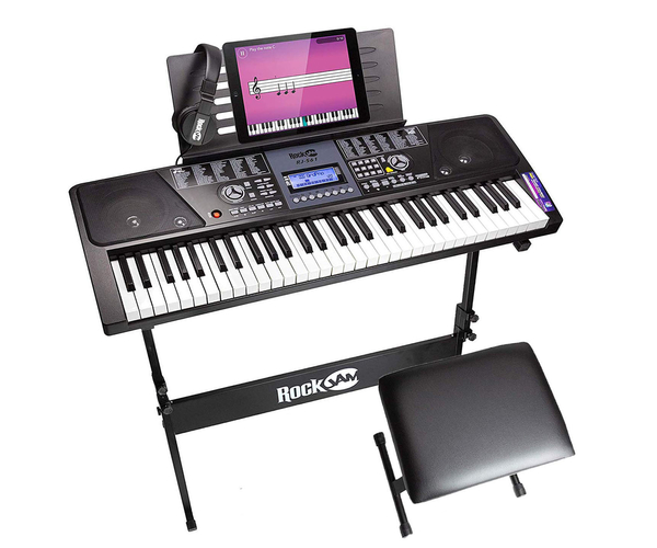 RockJam Light Up 61-Key Learning Keyboard