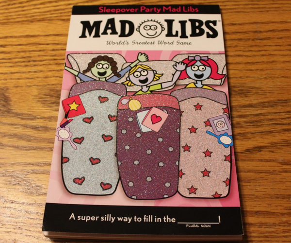 Sleepover Party Mad Libs
