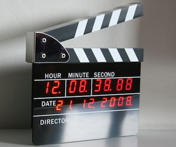 Movie Slate Digital Alarm Clock