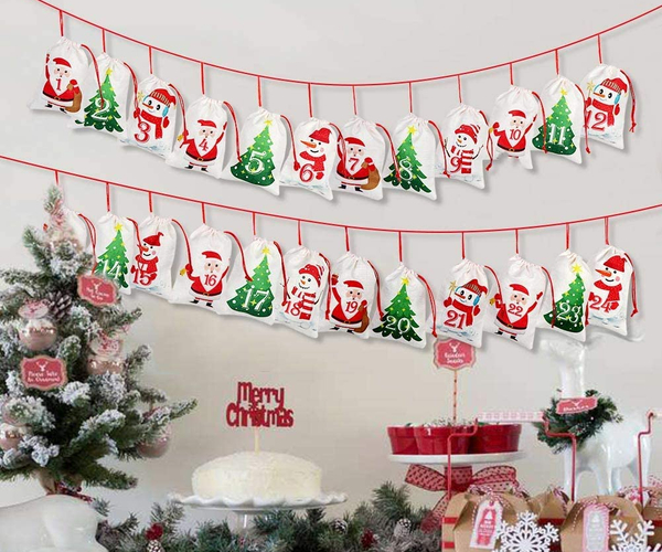 Burlap Bag DIY Advent Calendar