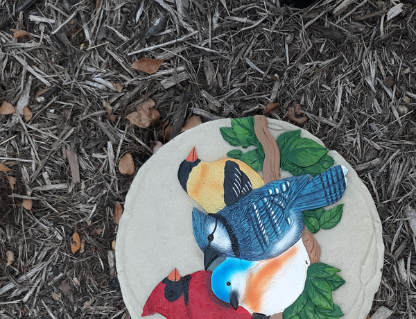 Bird Buddies Garden Stone
