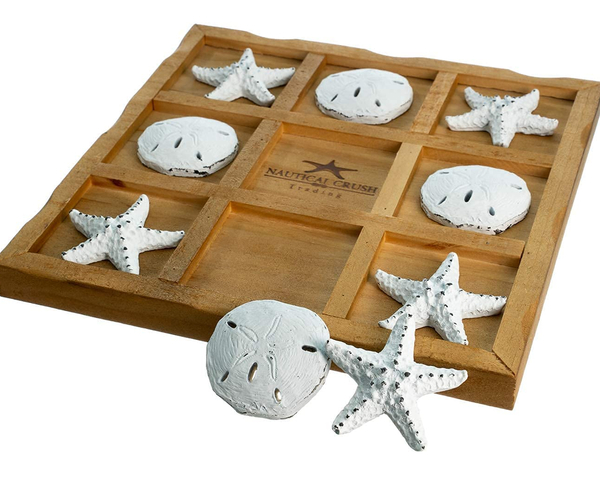 Sand Dollar and Star Fish Tic Tac Toe Board