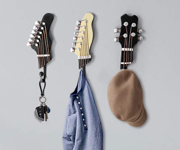 Vintage Guitar Shaped Decorative Hooks