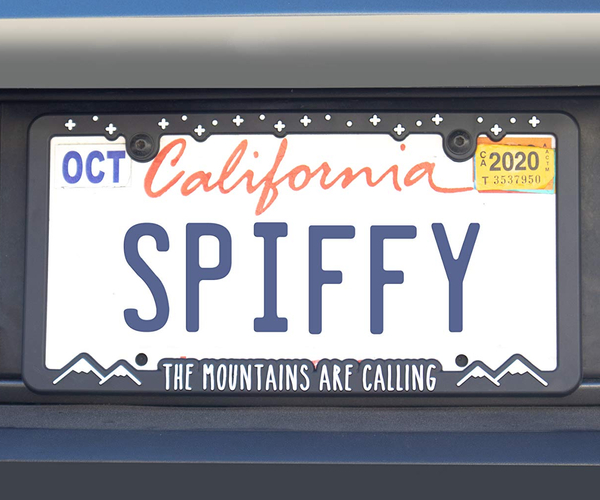 The Mountains Are Calling License Plate Frame