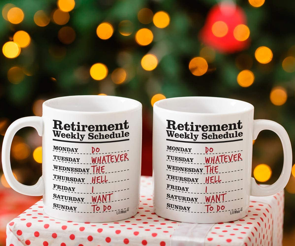 Retirement Weekly Schedule Mug