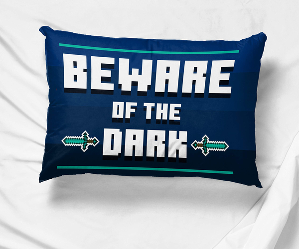 Minecraft Beware of the Dark Pillowcase