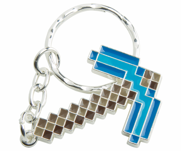 Minecraft Diamond Pickaxe Metal Keychain
