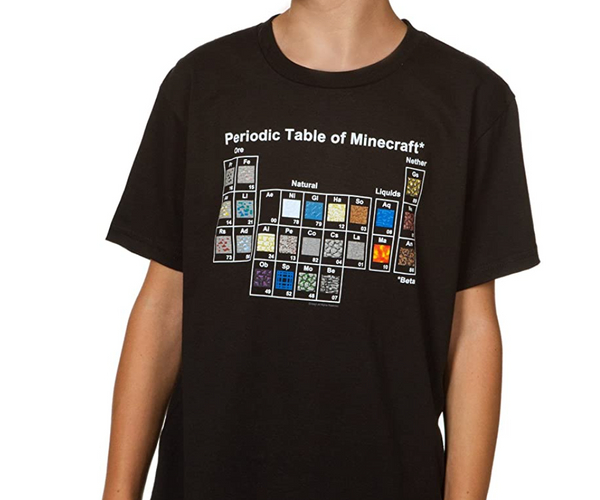 Periodic Table of Minecraft Shirt for Kids