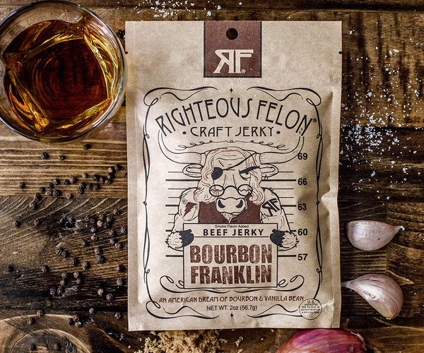 Righteous Felon Bourbon Franklin Beef Jerky