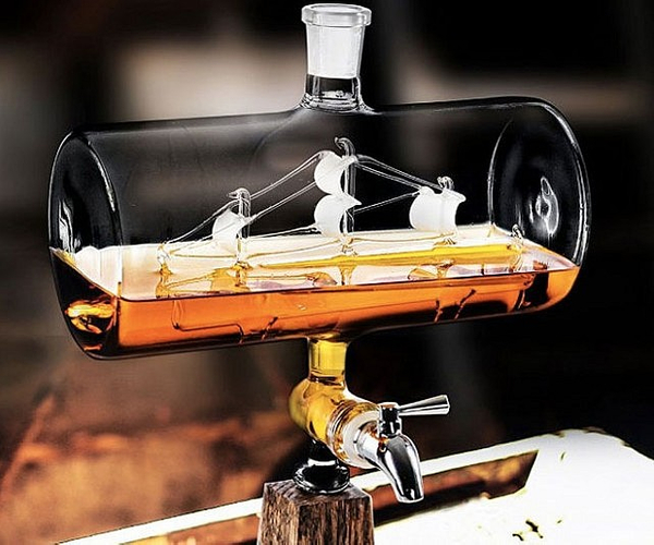 Ship in a Bottle Whiskey Decanter