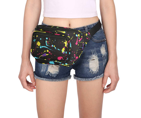 Splatter Paint Crossbody Waist Bag
