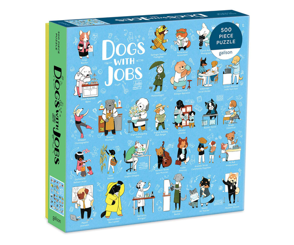 Galison Dogs with Jobs 500 Piece Puzzle