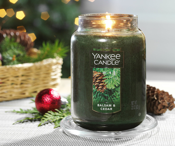 Yankee Candle Balsam and Cedar Candle