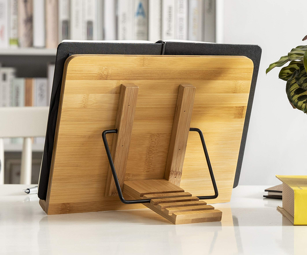 Bamboo Book and Cookbook Stand