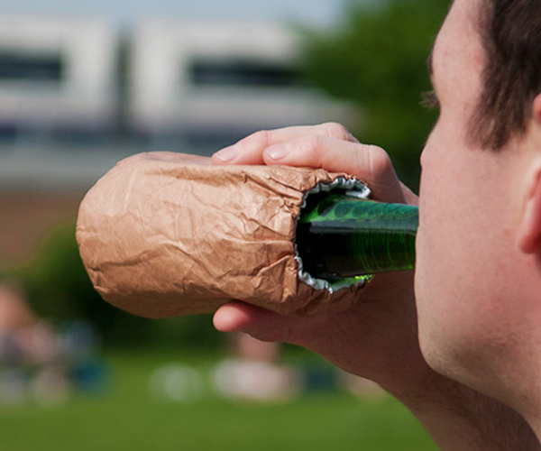 Brown Paper Bag Beer Coozie
