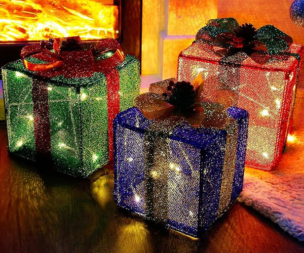 Giant Twinkle Christmas Presents