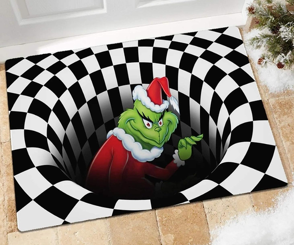 Grinch Illusion Doormat