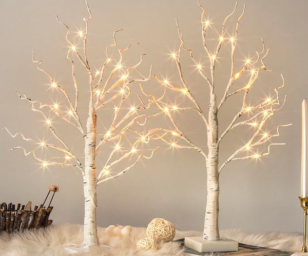 Tabletop Christmas Birch Tree