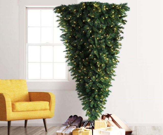 Upside Down Artificial Christmas Tree