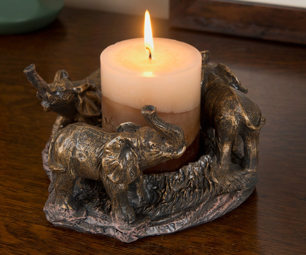 Elephants On Parade Candle Holder