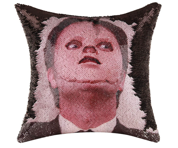 Dwight Mask Sequin Flip Pillow