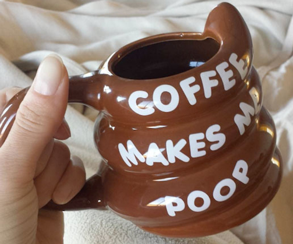 Coffee Makes Me Poop Turd Mug