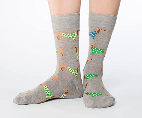 Good Luck Wiener Dog Crew Socks
