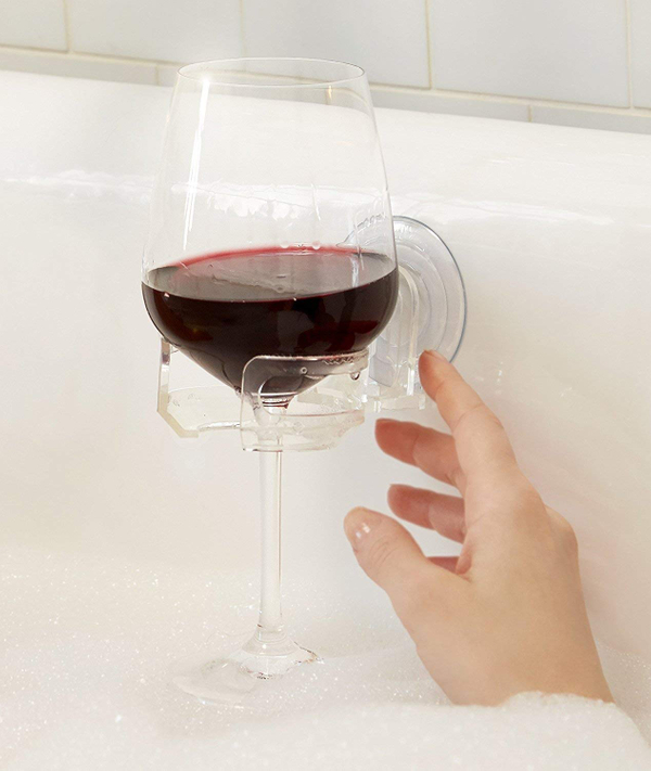 Bath And Shower Wine Glass Holder