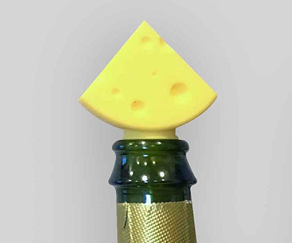 Cheese Wedge Wine Bottle Stopper