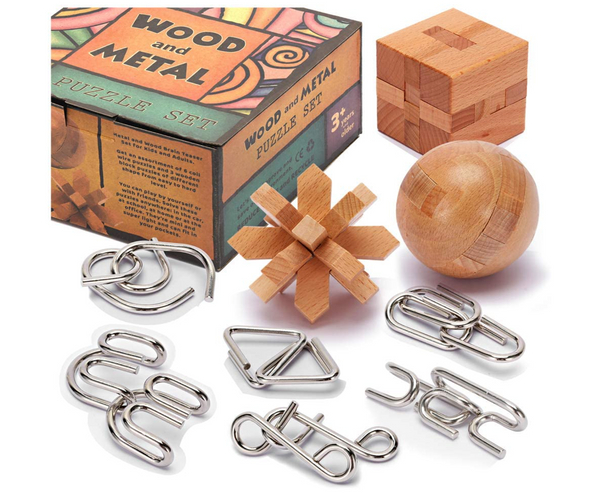Wood and Metal 3D Puzzle Kit