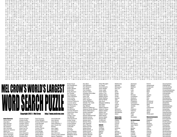 World's Largest Word Search Puzzle