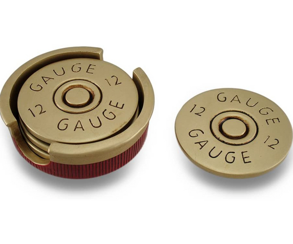 12 Gauge Shotgun Shell Coaster Set