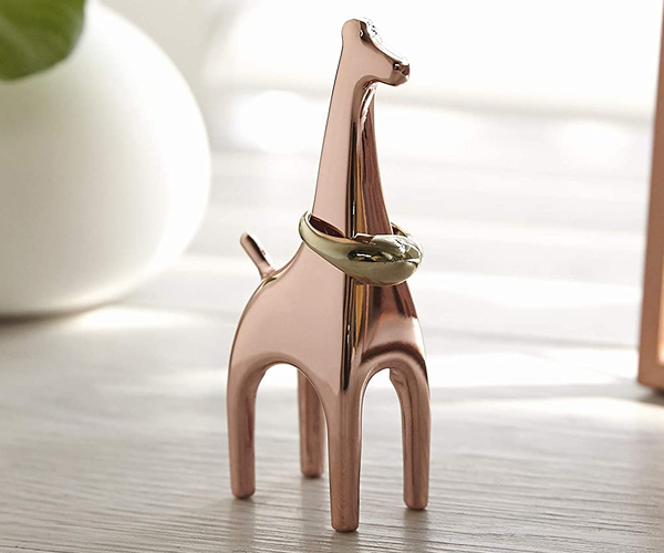 Copper Giraffe Ring Holder