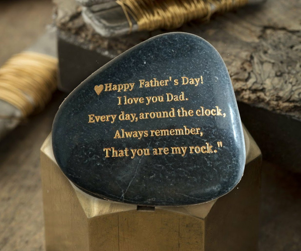 Dad You Are My Rock Engraved Worry Stone