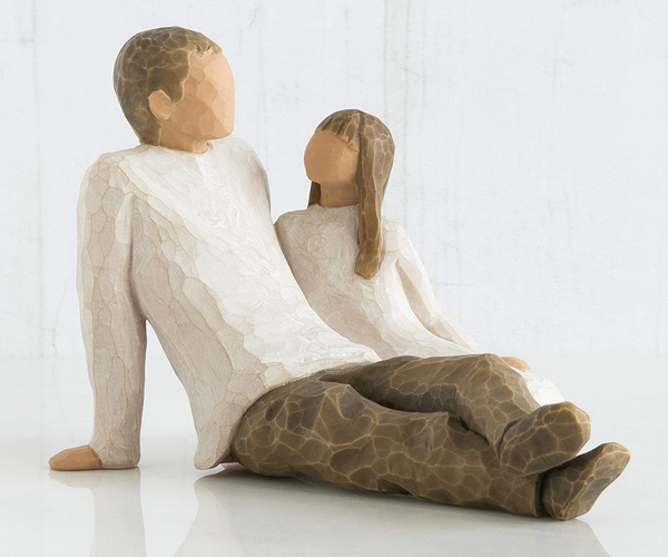 Father Daughter Handpainted Figure