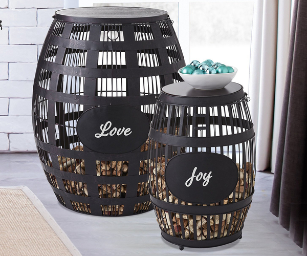 Barrel Cork Catcher Side Table