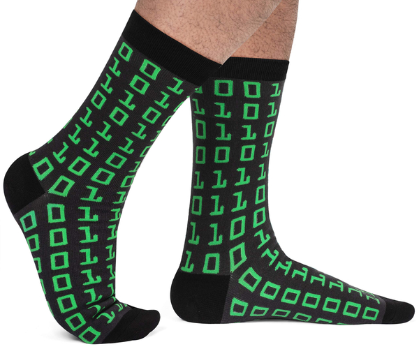 Binary Code Socks for Nerds