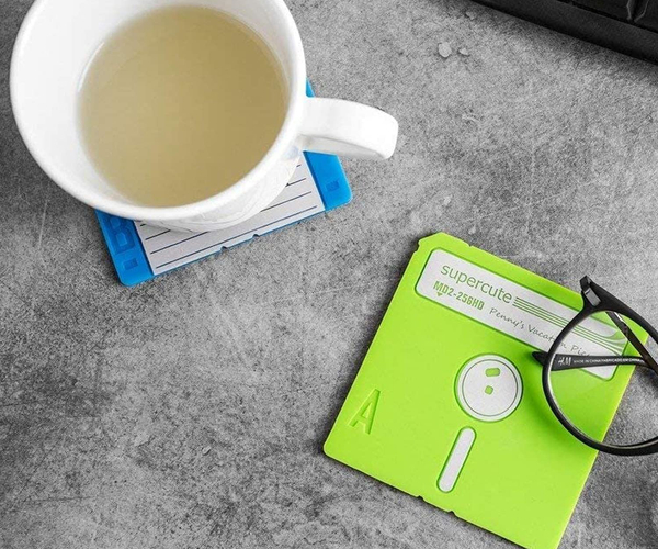 Silicone Floppy Disk Coasters