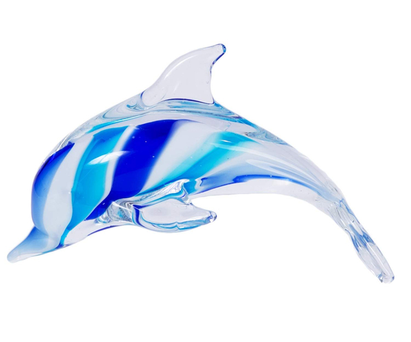 Glass Dolphin Paperweight